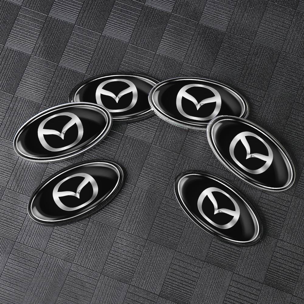3D ABS Aluminium Car Emblem Body Rear Trunk Sticker Auto Accessories For Mazda 3 Bk 6 Gg 2 Cx5 Cx30 Cx3 Cx7 Atenza Axela Demio d3