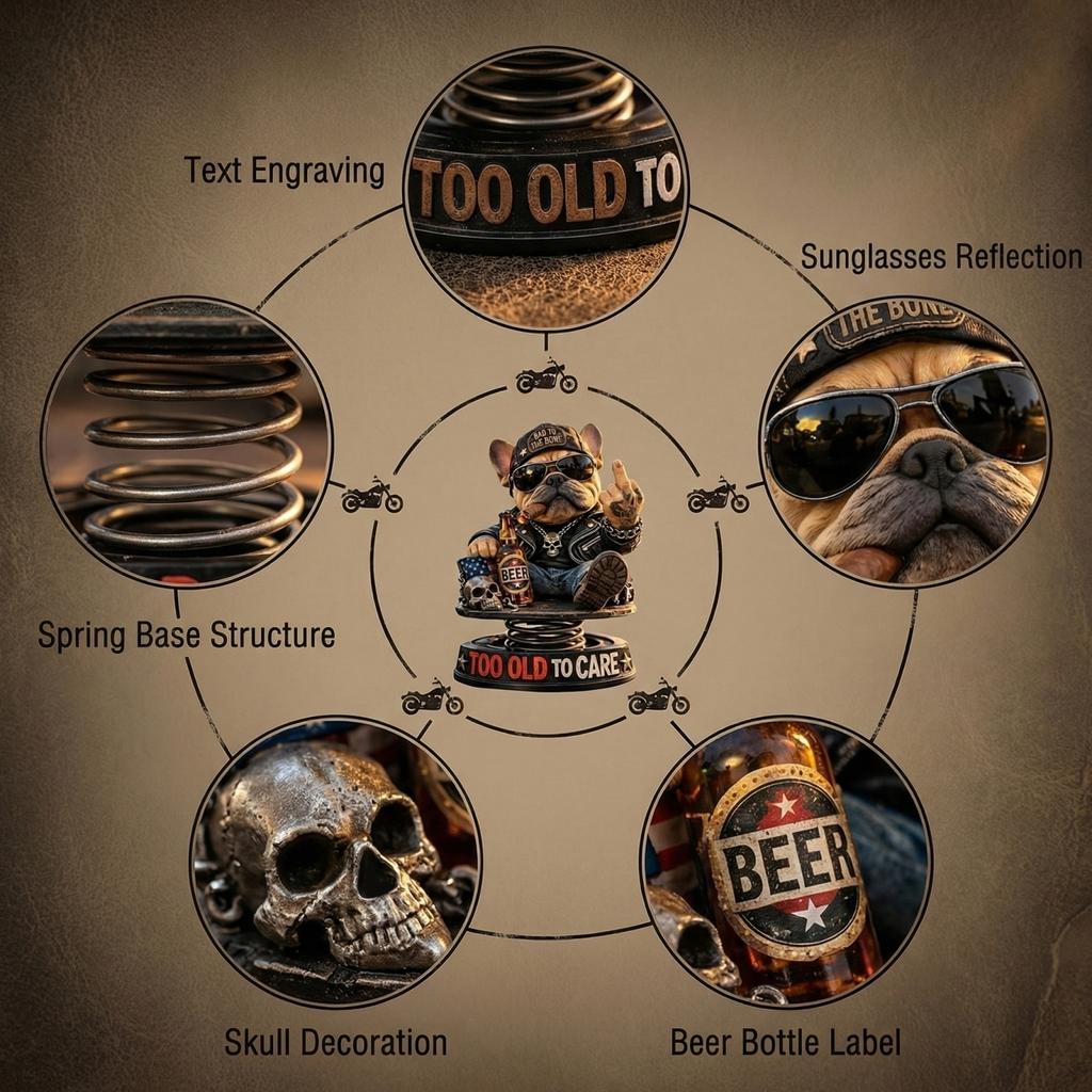 Too Old To Care Dashboard Bobblehead Dashboard