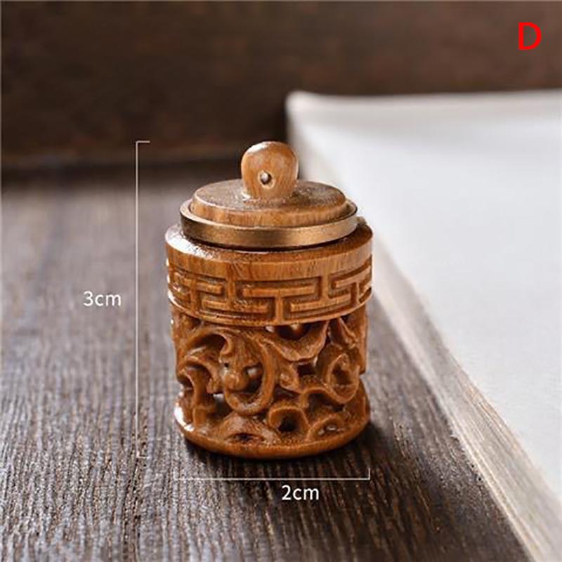 1Pc Hollow Box Pendant Accessories Portable Mini Lotus Sandalwood Sachet Medicine Pill Case Rescue Storage