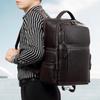 SCHWARZETIENNE Men's Premium Leather Business Laptop Backpack