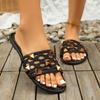 Women Slippers Round Toe Casual Flat Slippers Beach Summer New Luxury Sandals Flip Flops Fashion Walking Open Toe Slides Women