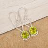 Peridot Edelstein 925 Sterling Silber Handgefertigte Statement Ohrringe 1,62" Geschenk für Mama EE-93-9