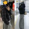 Womens Short Hooded Goose Down Jacket 95% Fill Power 90% Content Korean Style Winter Coat