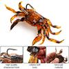 3pcs 10cm Crab Lures w/Hooks - 3D Simulation ABS Soft Bait | Saltwater Winter Fishing | Multi-Color (Orange/Black/Red), Lure Kit