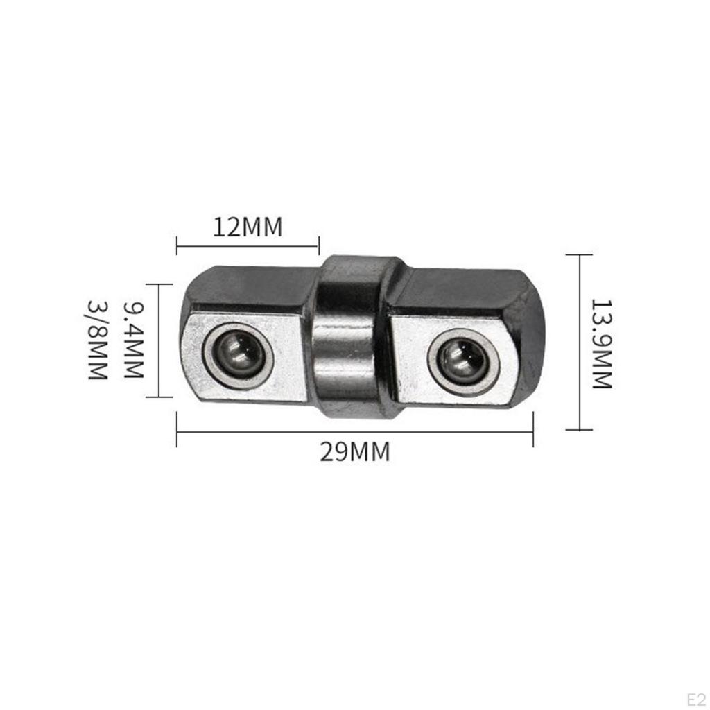 Universal 3/8 Sleeve Joint Adapter, Reducer Adapter Double Head Tools Converter Durable Steel