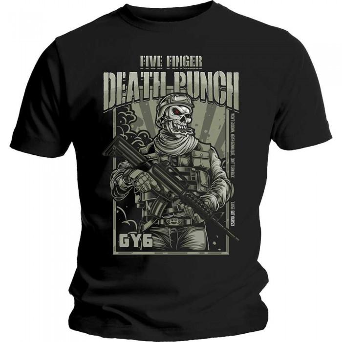 T-shirt soldato di guerra unisex adulto Five Finger Death Punch S nero