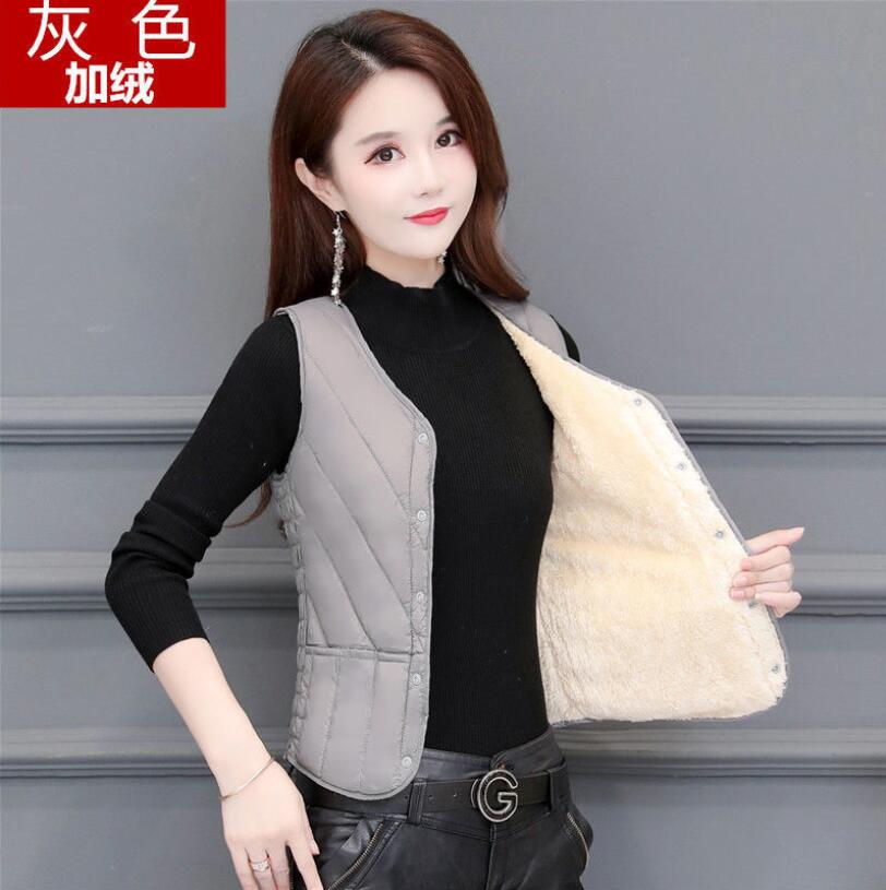 Winter Down Cotton Vest Women Thick Velvet 2025 New Lightweight Slim Short Inner Wear Warm Inner Tank Top Mother Waistcoat Thick