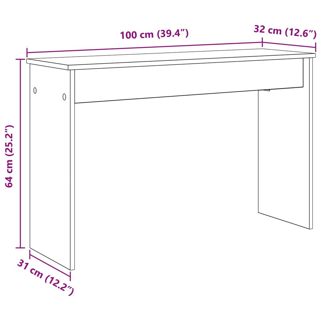 Piano Stand Grey Sonoma 100 x 32 x 64 cm Particleboard