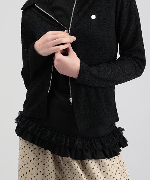 WHEN YOU MOVE Asymmetrical Shirred Frill Lace T-Shirt (3 Colors)