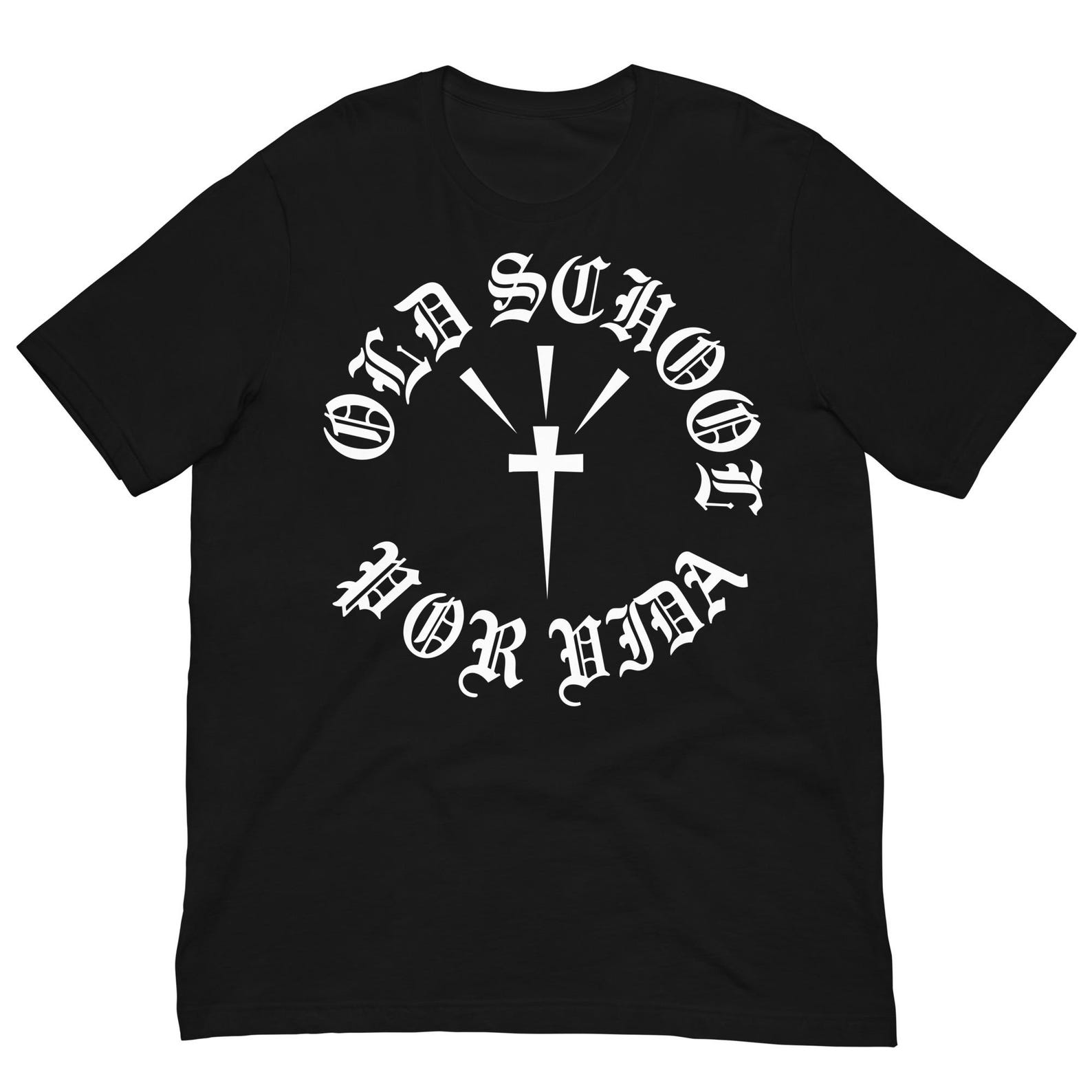 Old School Por Vida Shirt, Chicano Streetwear Tee, Lowrider Culture T-Shirt, Gothic Letter Graphic, Mexican Pride Gift XL
