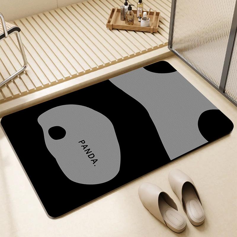 

Panda Bathroom Floor Mat Soft Diatom Mud Moisture-wicking Quick Drying Non-slip Toilet Door Mat Toilet Foot Mat Bathroom Home 40*60CM