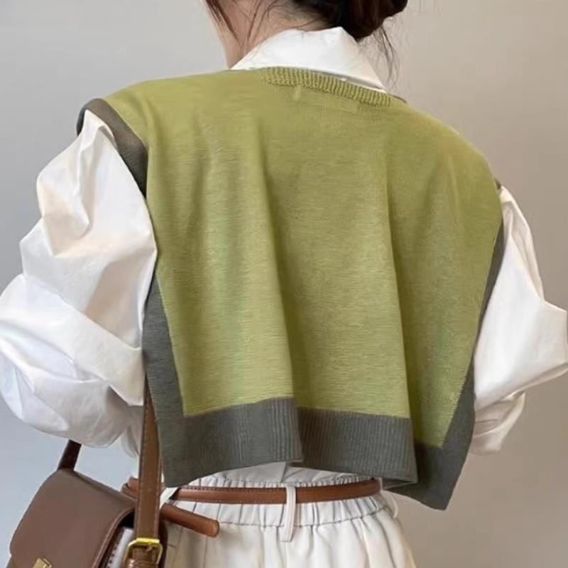 Elegant Women Color Block Shawl Lightweight Soft Warm & Breathable For All Seasons Versatile Stylish Wrap Chic Casual Wear