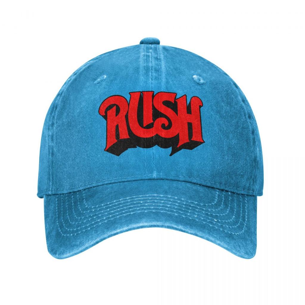 Kšiltovka Rush Band Vintage Distressed Washed Pokrývka hlavy pro Muže Ženy Venkovní Letní Čepice Klobouk