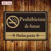 Vintage Spanish No Smoking Metal Tin Sign Retro 2D Wall Decor Plaque For Home Bar Cafe Shop 7.87x11.81 Inch