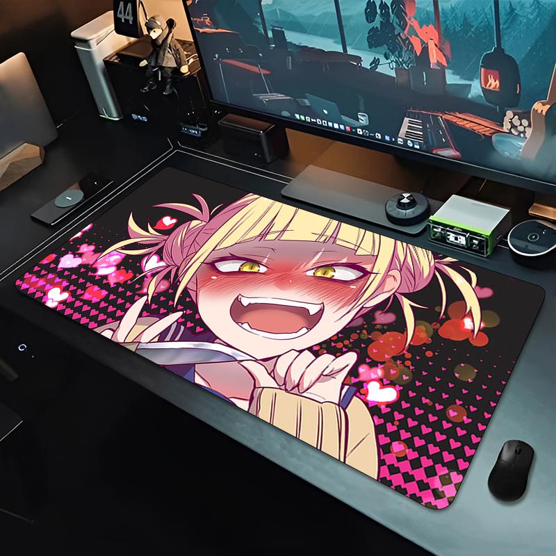 Toga Himiko My Hero Academia Chica Kawaii Alfombrilla para Ratón Portátil Grande Oficina Anime Alfombrilla para Ratón Caucho Natural Sobredimensionada Teclado Alfombrilla de Escritorio