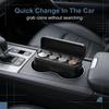 Car Coin Holder, 1-Piece Black Coin Organizer for Car & Truck Accessories, Dashboard Change Keeper