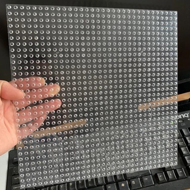 32*32 punkte Grundplatten Transparent Kleine Partikel Baustein Platte Einseitig DIY Ziegel ABS Kunststoff Montage Platte Kind Spielzeug