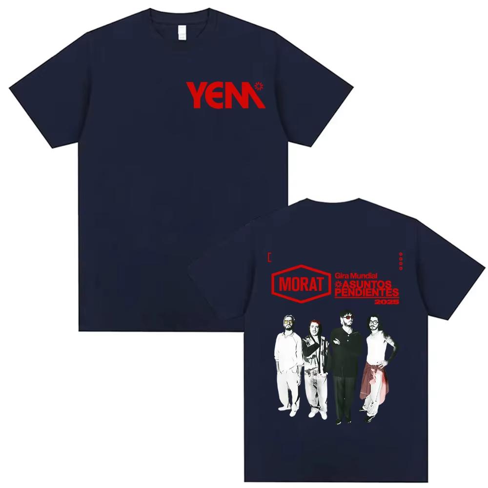 Band Morat Asuntos Pendientes Album 2025 Tour Tshirts Mens Women Retro Gothic Hip Hop T Shirts Casual Loose Tshirt Streetwear