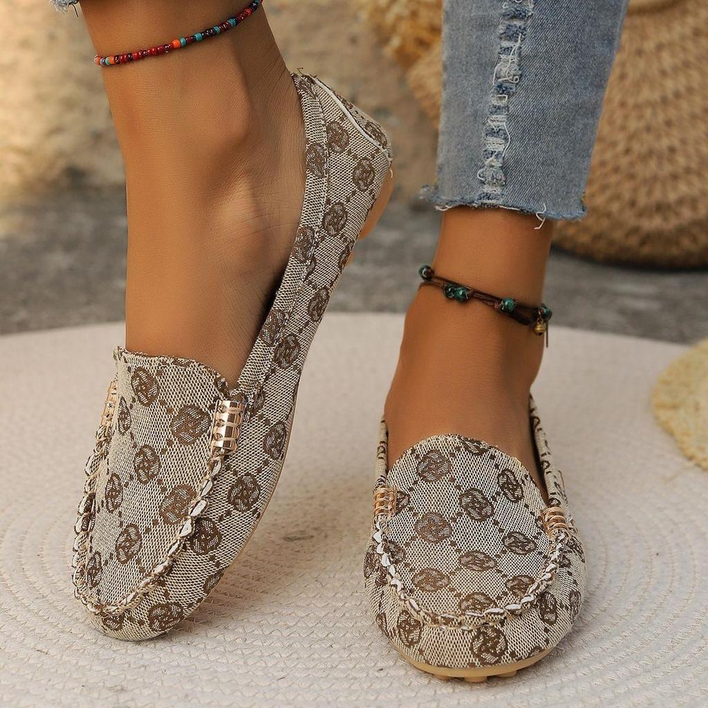 Women's Ethnic Style Color Block Slip-On Flats