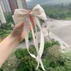 Vintage Large Bow Hair Clip Trend Long Ribbon Hairpins Barrettes Headwear For Women Girl Hair Accessories Wedding Jewelry