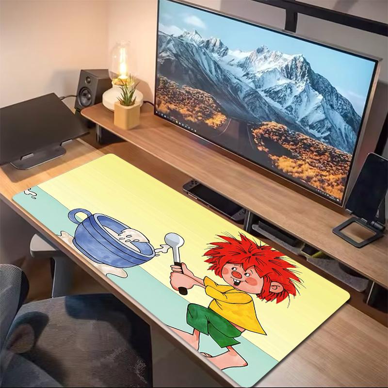 Pumuckl Print Cushion Non-slip Laptop Tablet Big Mousepad XXL Mat Mini PC Playmat With Lock Edge