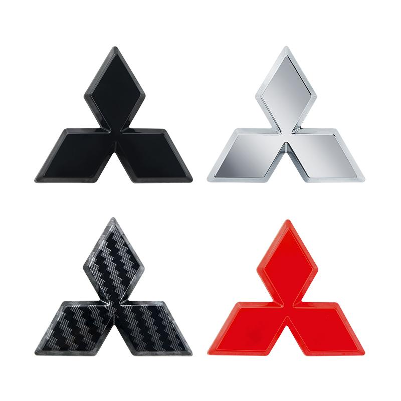 1Pcs Carbon Fiber Logo Steering Wheel Decal Logo 3D Sticker Car Badge Logo For Mitsubishi Outlander RalliArt ASX Pajero Lancer