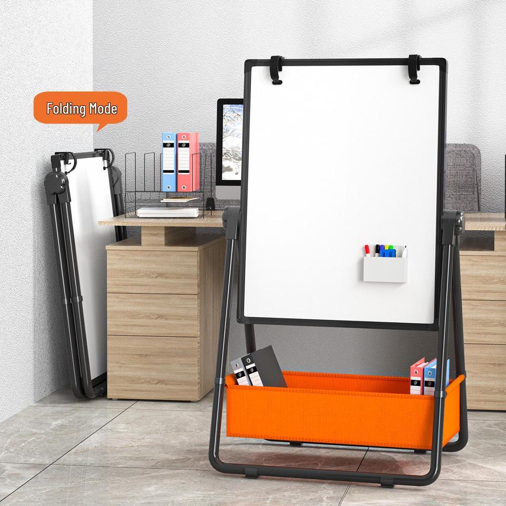 Foldable Double-Sided Magnetic Whiteboard with Mobile Stand for Home, Children's Teaching, and Conferences