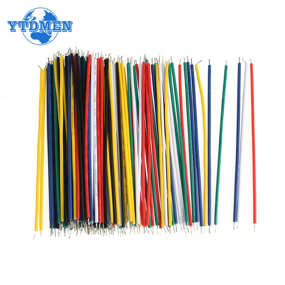 120PCS 24AWG Jumper Wire 26AWG Tinned Wire 6 Color 8cm DIY Electronic Kit, for PCB and Breadboard Cable Wires High-Quality
