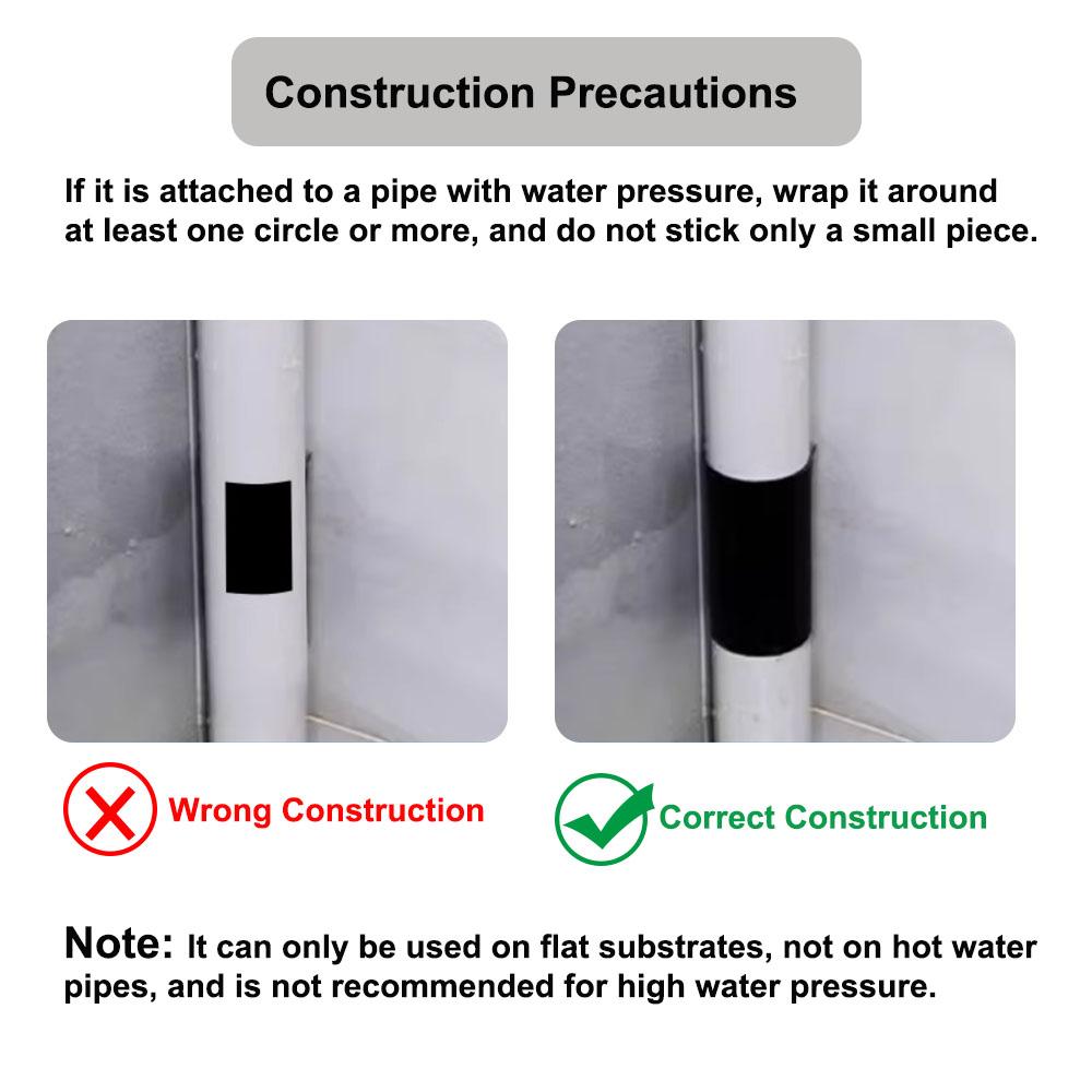 150cm PVC Leak Repair Tape Strong Adhesive Pipe Patch for Holes&Cracks Waterproof Butyl Sticker Instant Leak Fix Durabl Sealant