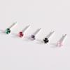 Elegant White Stone Nose Studs: Chic and Trendy Piercing Accessories for Ladies.