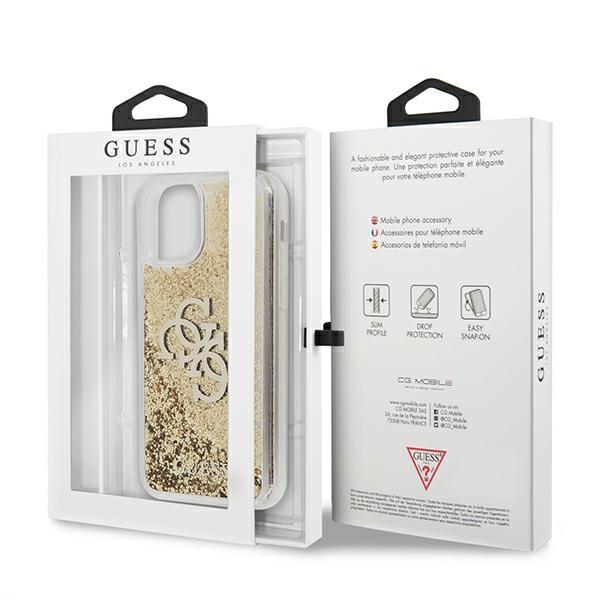 Etui do iPhone 11 Guess Liquid Glitter Złote