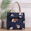 Floral Canvas Lunch Tote With Aluminum Insulation For Work And School