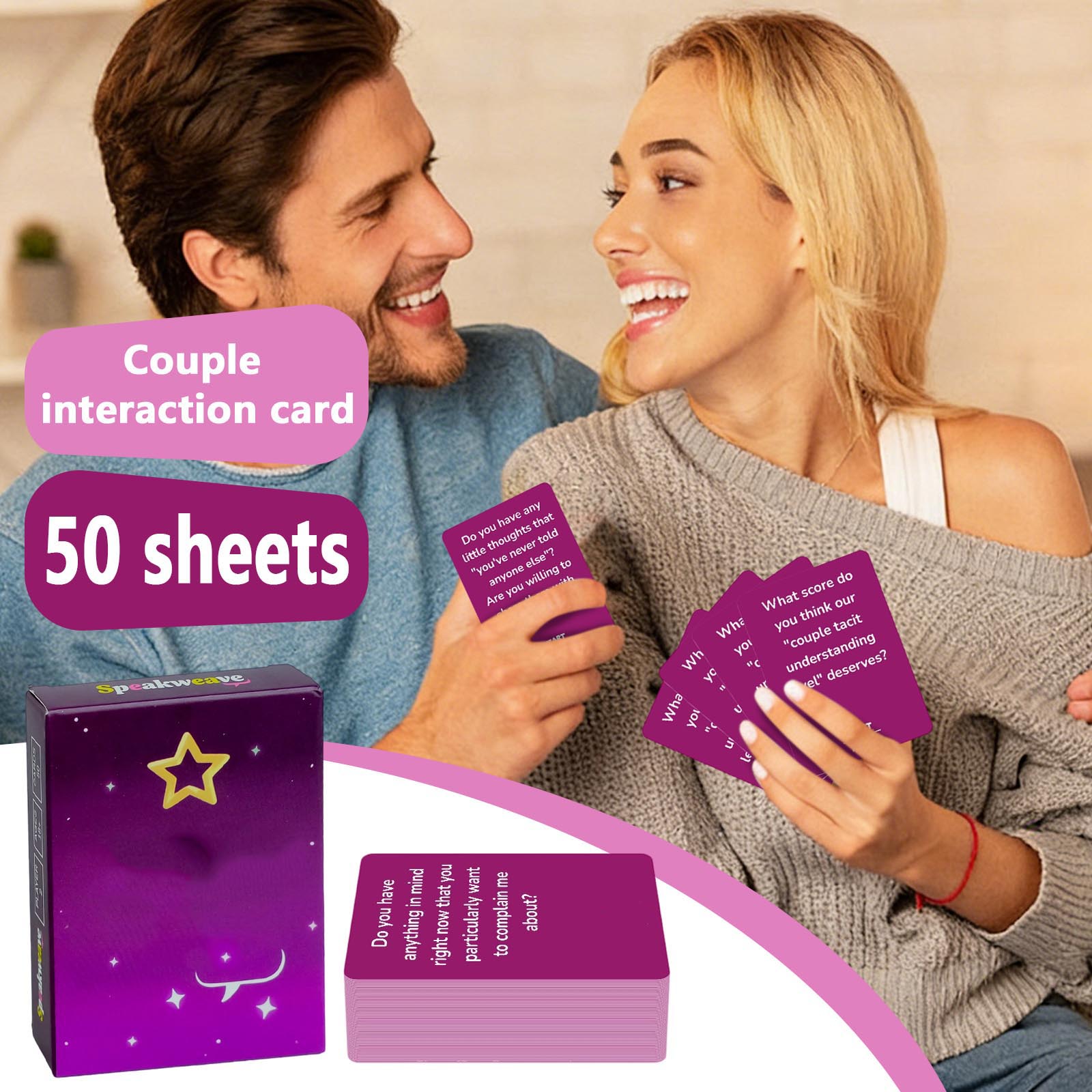 50 Интерактивных карточек для пар - Веселые и взрослые игры для свиданий One Size