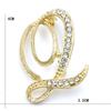 Broșă Modă Europeană și Americană: Litere engleze cu incrustație de diamante Waterfull