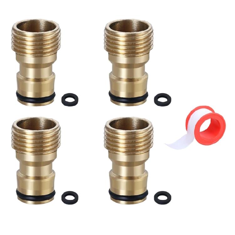 

Practical 3/4Inch Garden Hose Male Thread Quick Connection Adapters Stainless Steel Tap Fitting for Sprinklers and Hoses