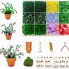 Self-make Beaded Flower Leaf Craft Set Glass Bead Floral Craft Box  Table Mini Landscape