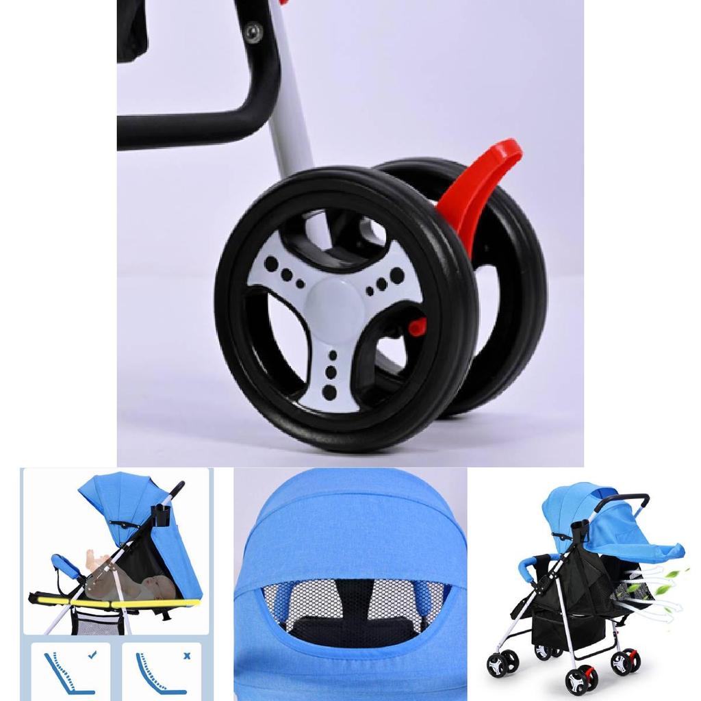Multi-functional Baby Stroller With Reclining Seat Lightweight Design For Hassle-free Outings