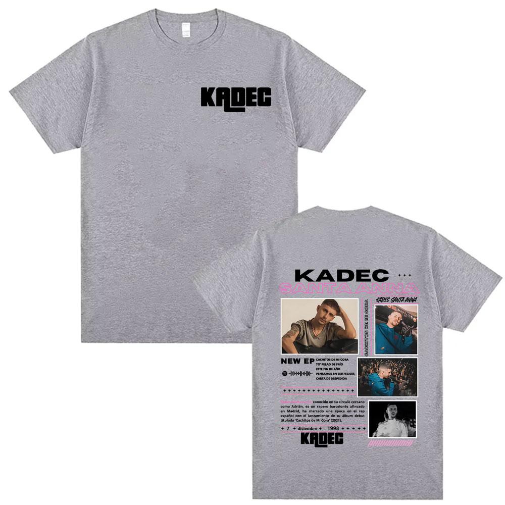 Rapper Kadec Santa Anna Tour 2025 Cover T Shirts Unisexs Women Harajuku Vintage Fashion Hip Hop T Shirt ONeck Loose Tshirts Tops