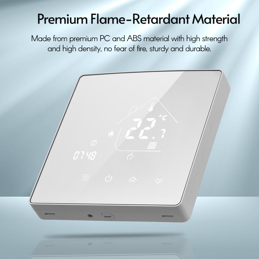 Programmable Smart Digital Thermostat Mirror Room Temperature Controller with LCD Backlight Touchscreen for Home School Office Hotel