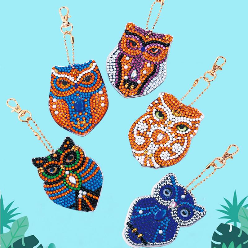 Special-Shaped Brick Diamond Painting Keychain Diy Christmas Series Cartoon Decorative Small Pendant