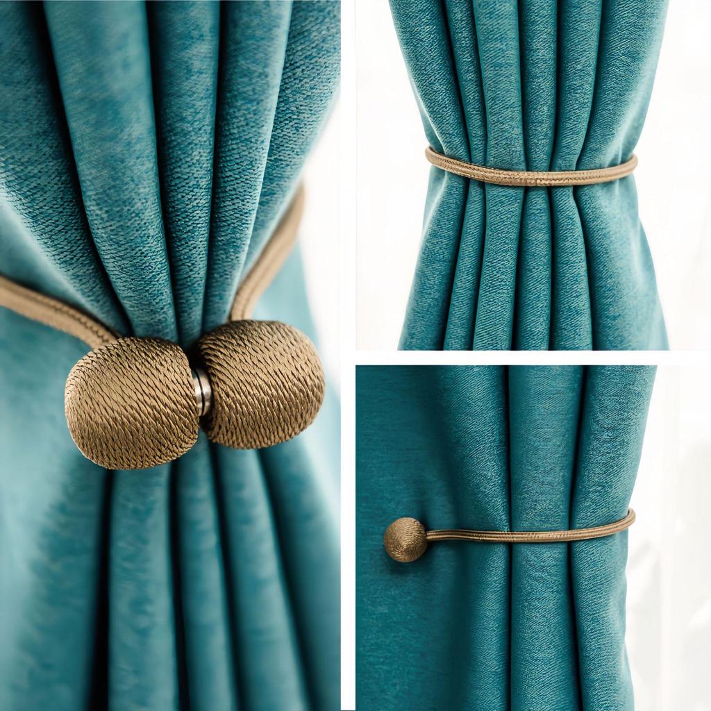 Magnetic Curtain Tieback Earphone Holder Rope Strap Hook Accessories