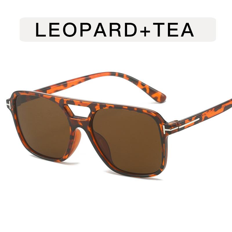 European American Style Women Sunglasses Double Bridge Square Shape Designer Sun Glasses UV400 Protection Man Sunglass