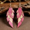 Retro European & American Hollow Leather Geometric Earrings for Women - 2026 Collection