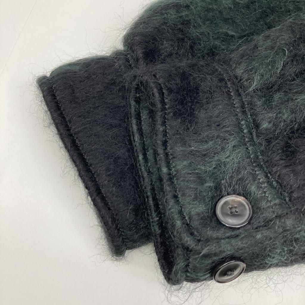 JANE SMITH 9WSH-923L D Green Mohair CPO Shirt Jacket Jacket 38 Dark greenUsed