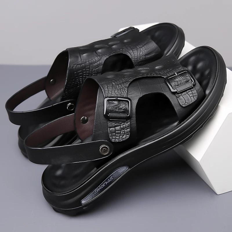 Comfy Men's Slippers Lightweight Man Half Drag Stylish Flip-flops Comfy Summer Sandals Quick Dry Wading Aqua Shoes for Male