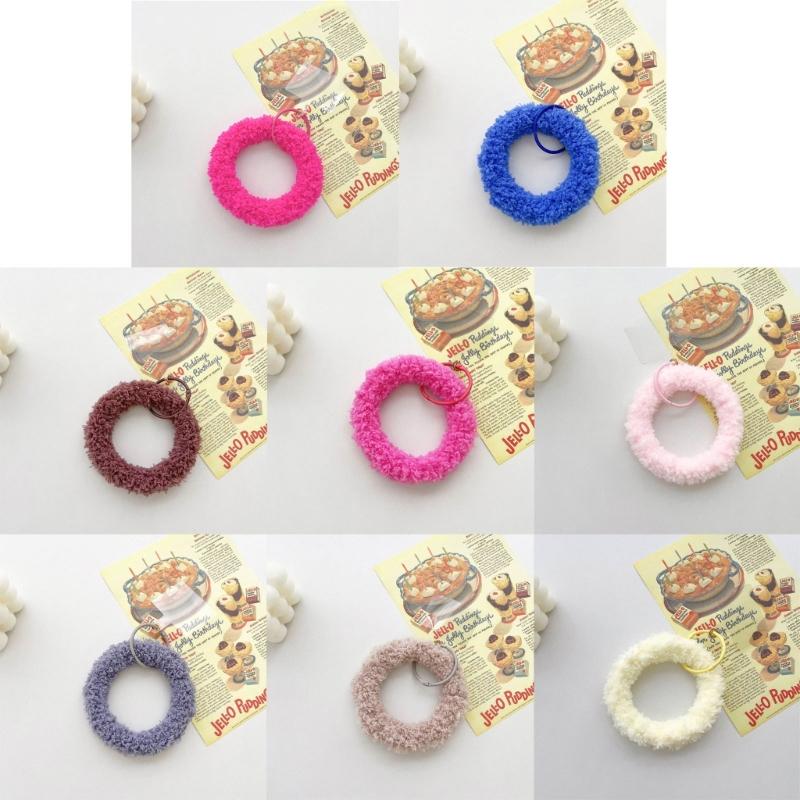 Trendy Phone Accessory Plush Key Organize Anti Drop Keychain Versatile Wristband