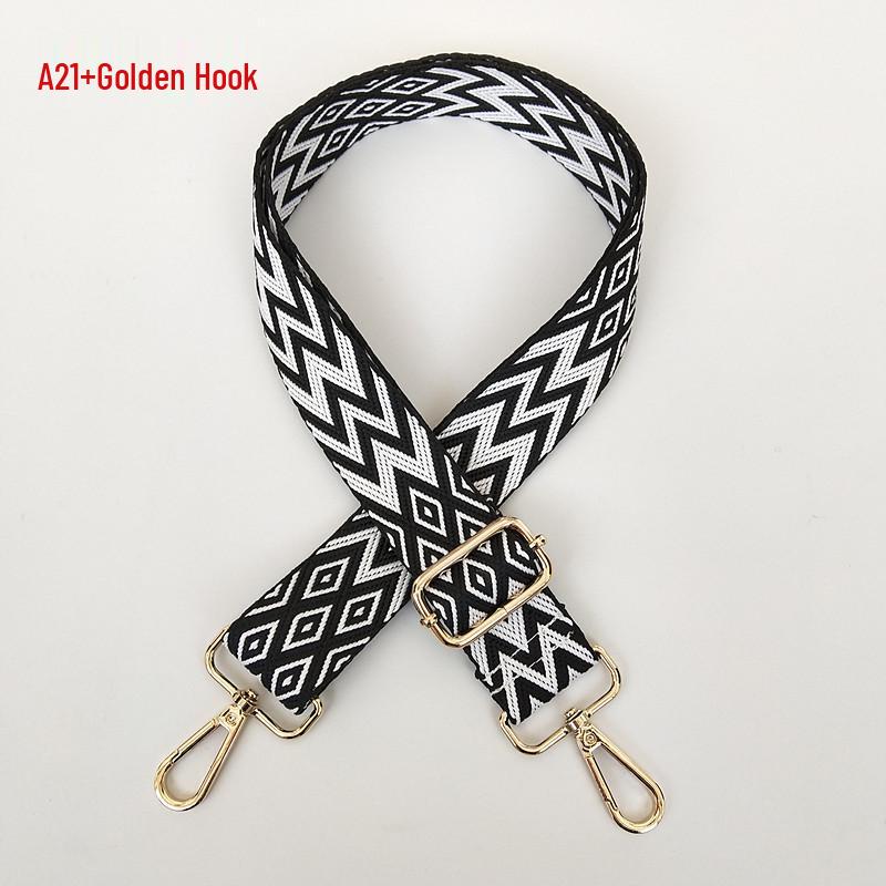 Bunter Damen-Taschen-Ersatzriemen - Bestickt, Breit, Dekompressionsfähig, Einzelne Schulter, Umhängetasche, Rucksack, Lanyard-Stil.