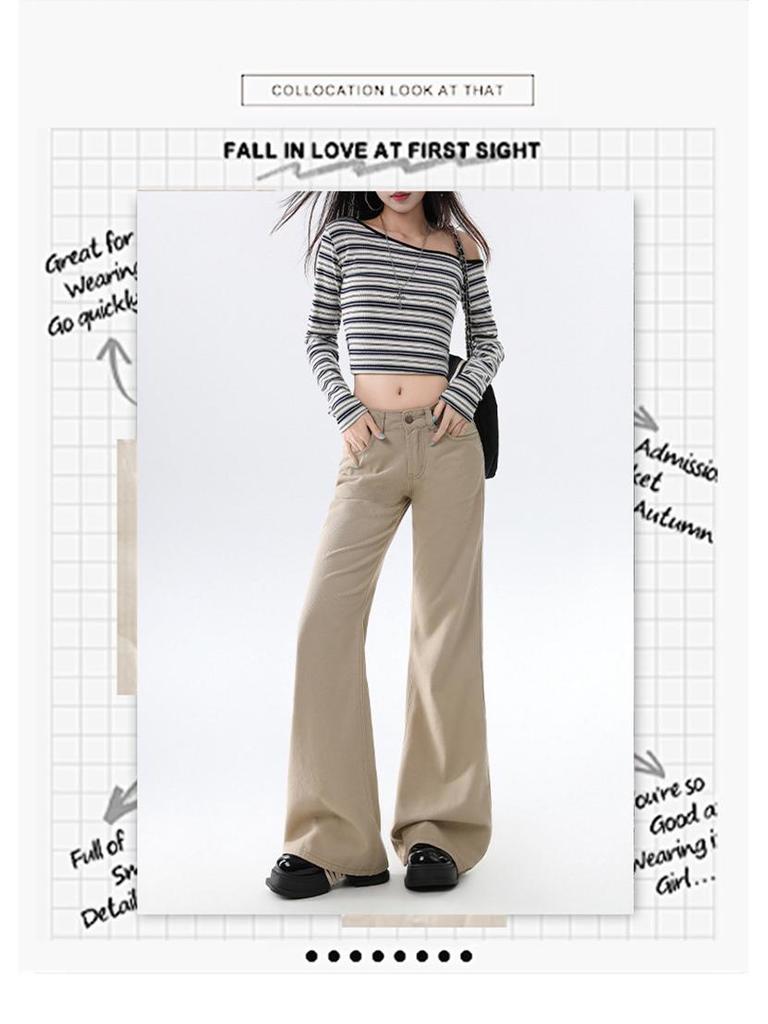 2025 Women's Retro Low-Waist Micro-Flare Jeans – Non-Clingy, Versatile, Loose Fit for Autumn