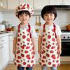 Children's Apron Strawberry Print Cotton Apron