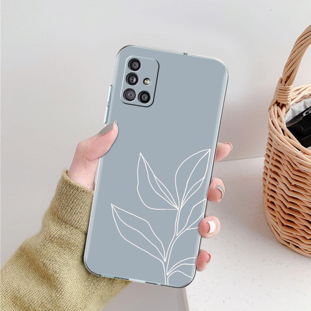 

Мягкий чехол для телефона Samsung Galaxy A51 A21s A71 A12 A31 A52 A41 A32 A02s A11 A72 A42, прозрачная задняя крышка, минималистичный чехол Cas Samsung A50